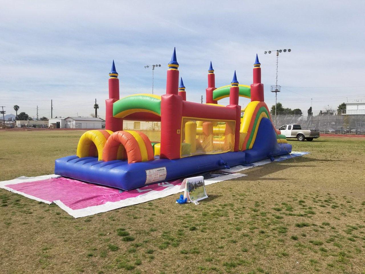 40ft Double lane Obstacle course castle