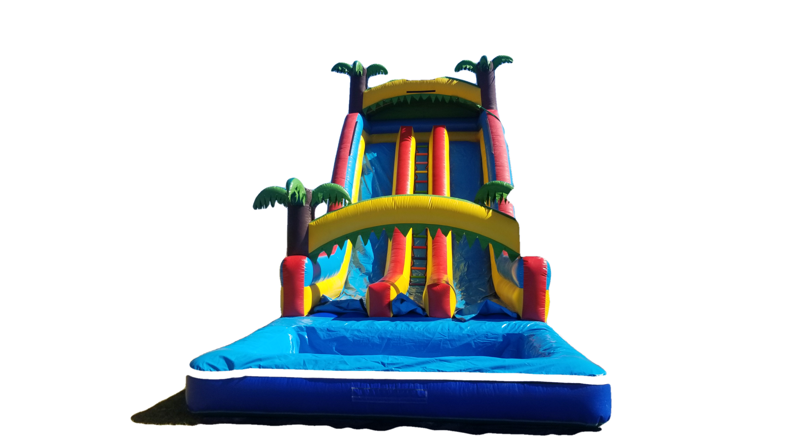 24ft tall Tropical Dry slide Double lane