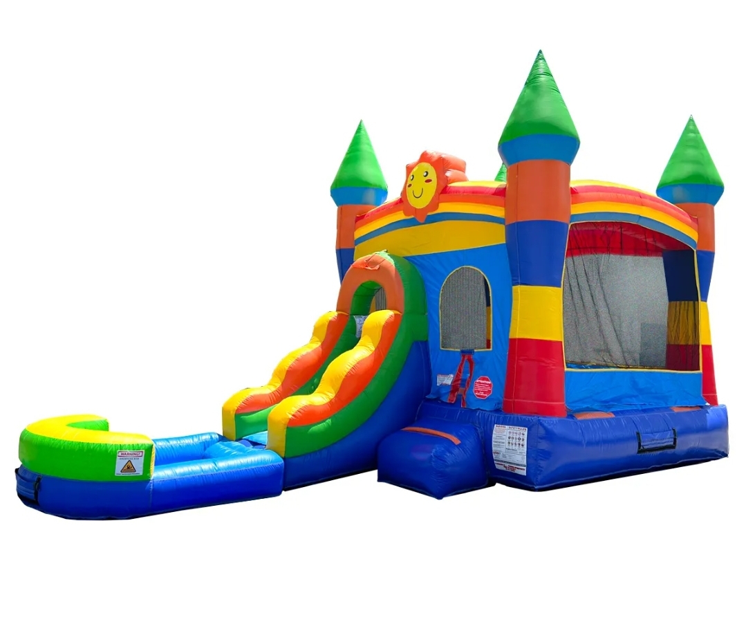 Smiley Combo Slide and Bounce House