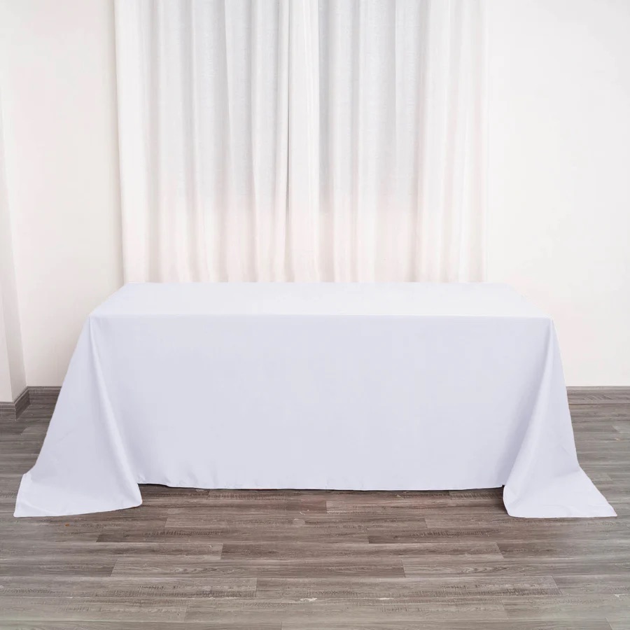 White Rectangular Linen