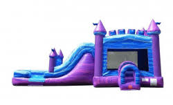 Mega Purple Marble Water Slide Bounce House Comb