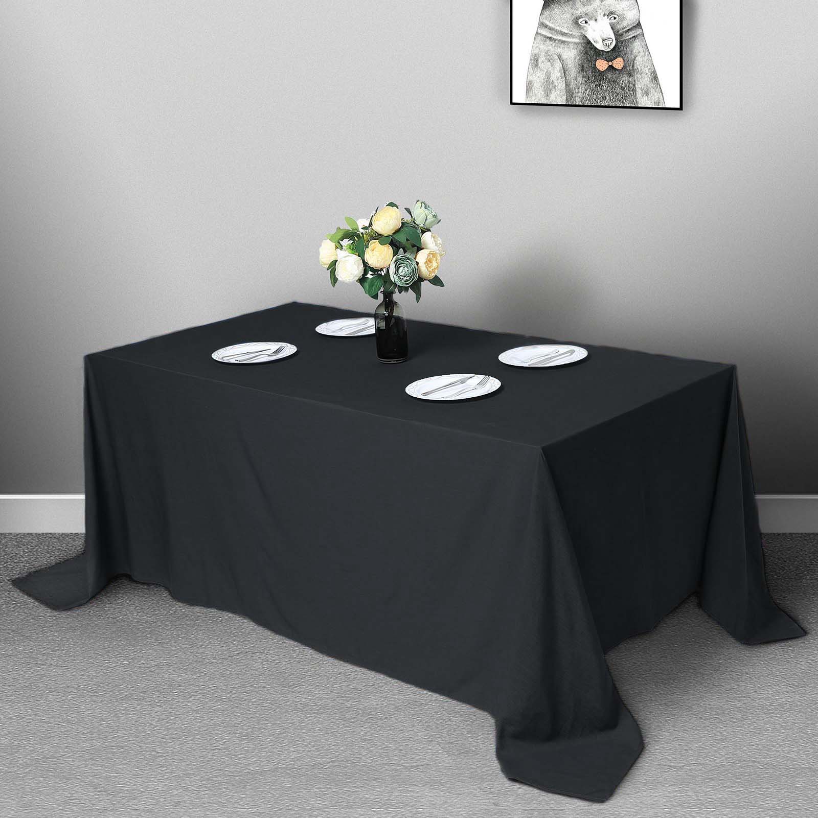 Black Rectangular Linen