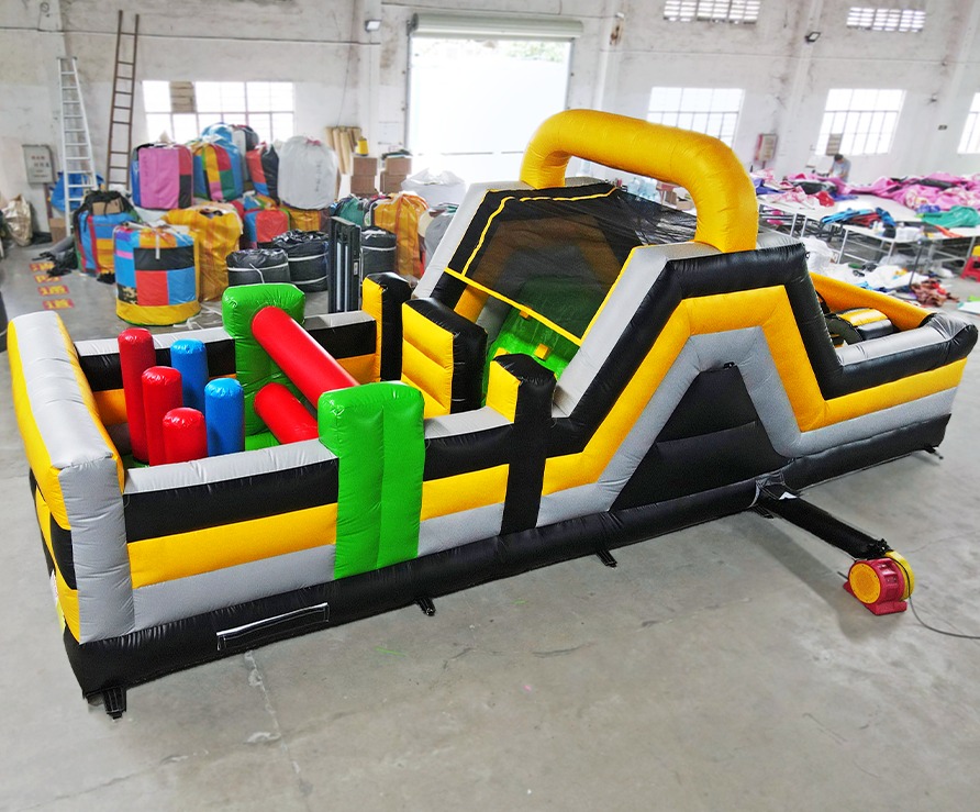 35ft Minion double ln obstacle course rental