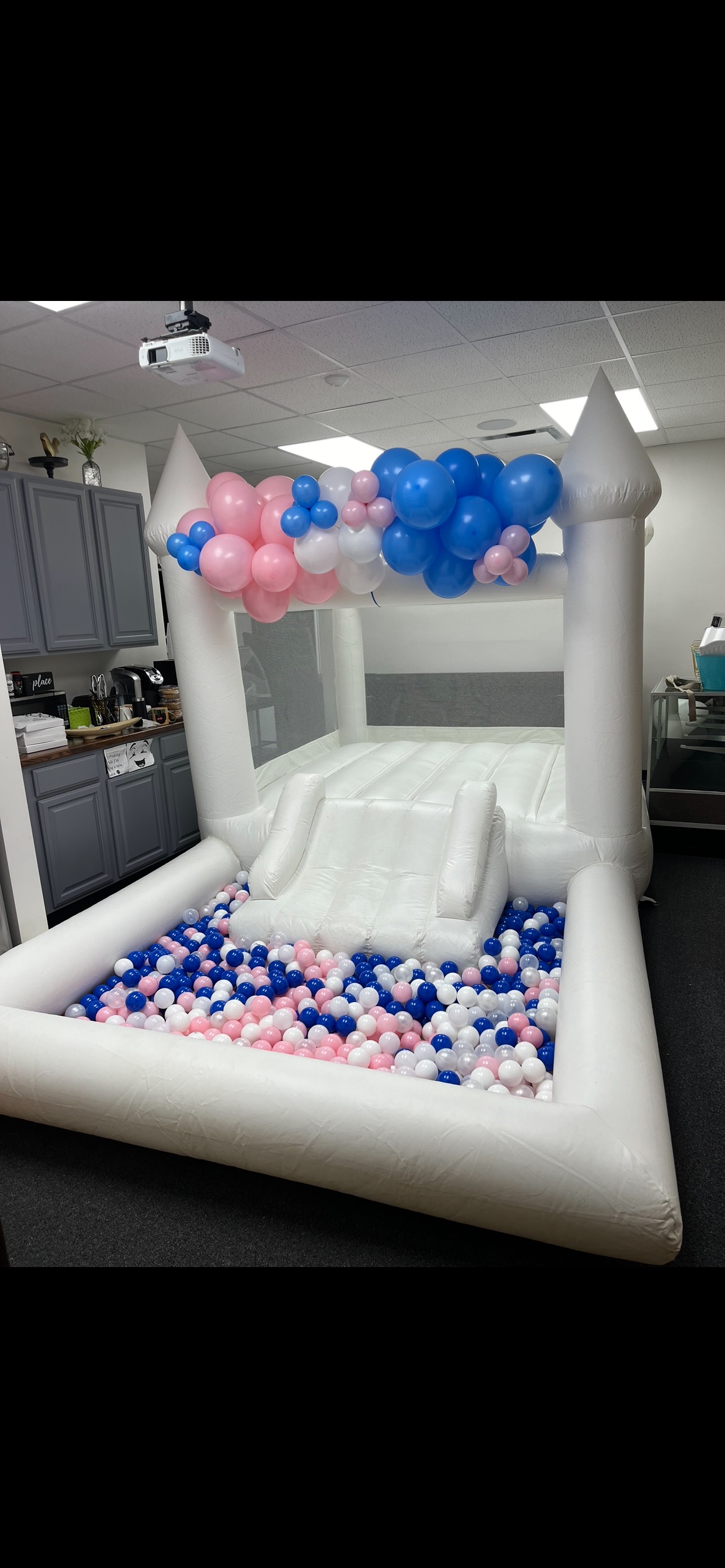 White Bouncer With Slide & Ball Pit/Pool