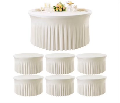 Ivory Spandex Round TableCloths