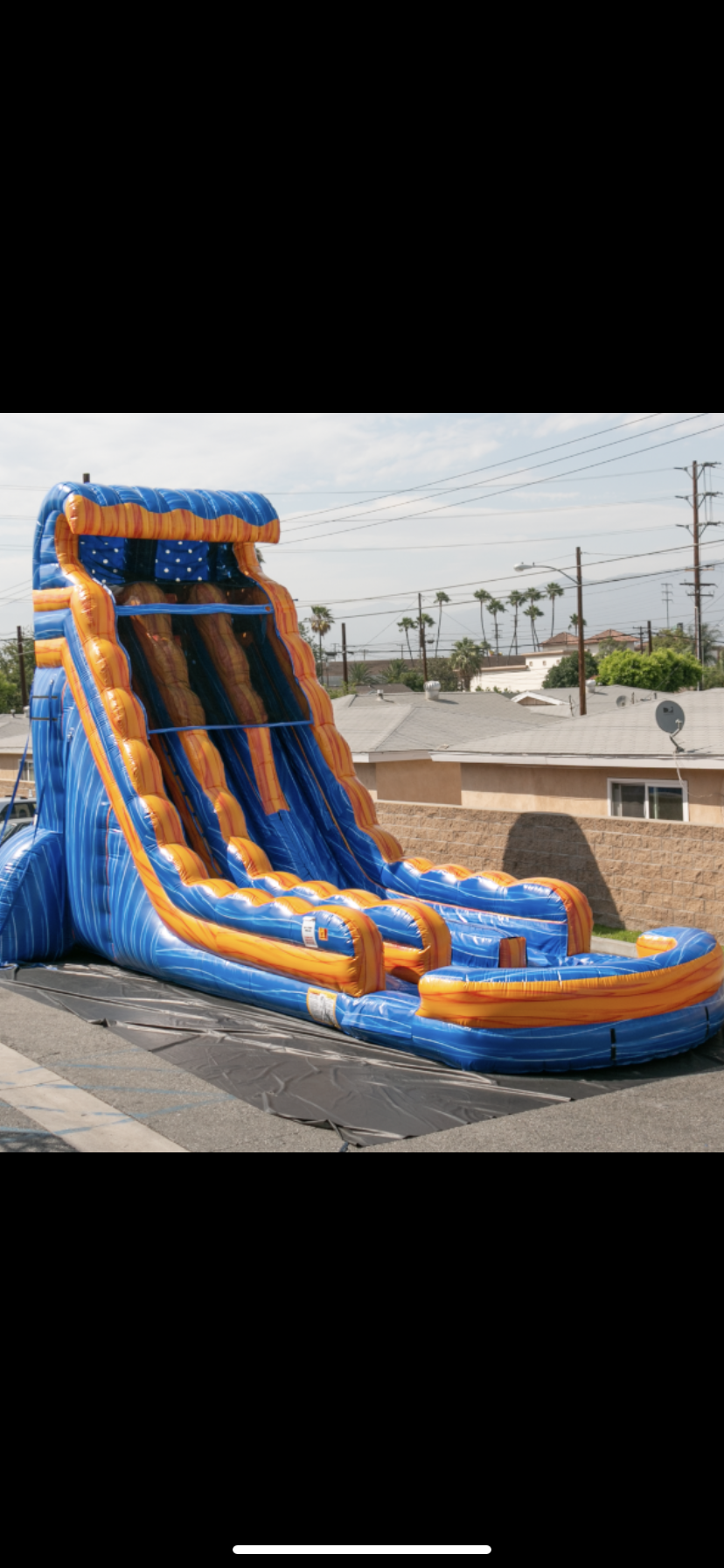 Orange Crush Dual Lane Waterslide