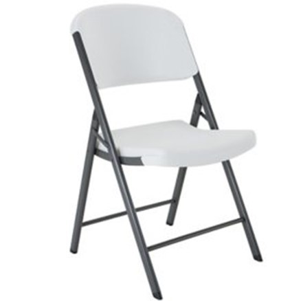 WHITE FOLDING PLASTIC CHAIR 