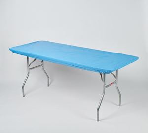 Light Blue Elastic Table Cover