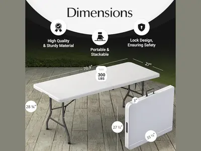 Table Rental - Folding - 6 foot in Delray Beach