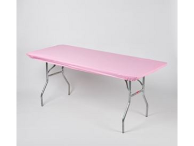 Pink Elastic Table Cover