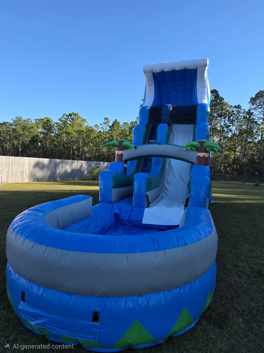 Blue Wave Water Slides 19ft H x 30ft L in Ocean Isle Beach