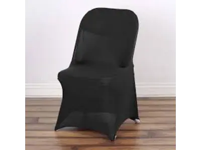 Black Spandex Chair Cover in Warren