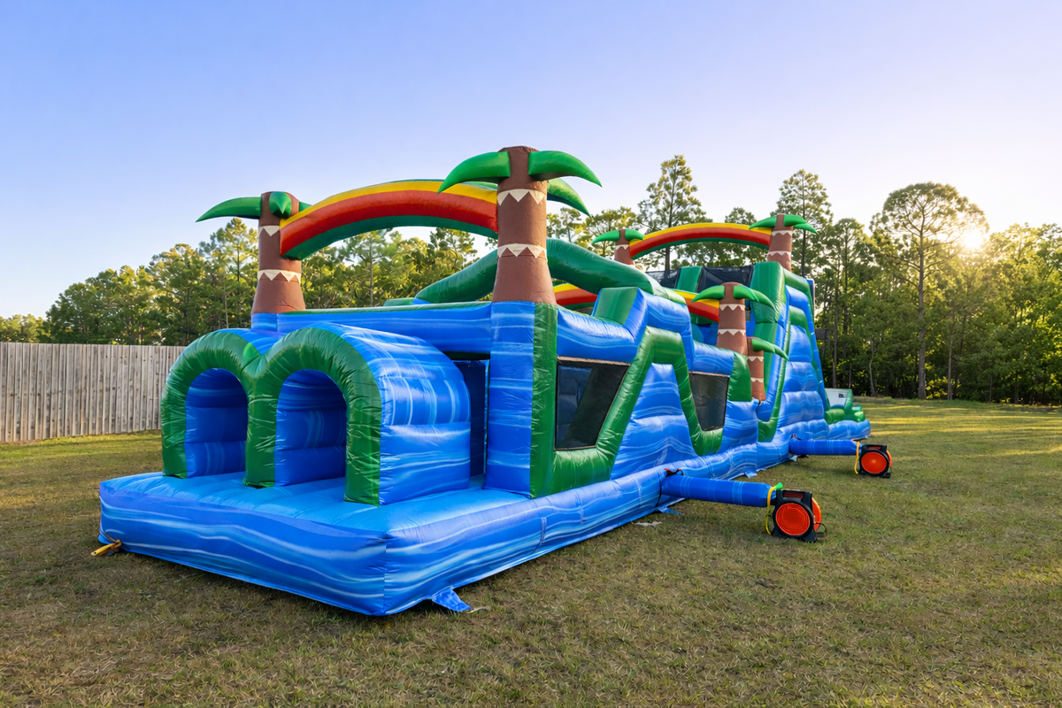 Blue Rush Obstacle Course, 58ft L (wet/dry) in Ocean Isle Beach