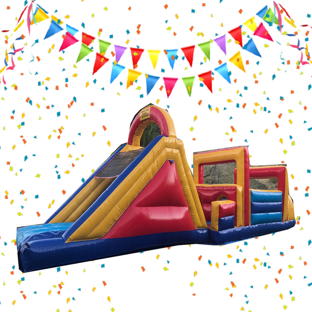 Obstacle Course with Extra Large Slide (Optional Pool) in New Castle