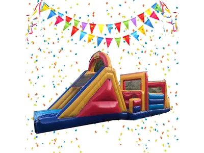 Obstacle Course with Extra Large Slide (Optional Pool) in New Castle