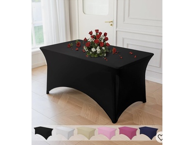 Black Spandex Tablecloth