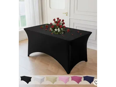 Black Spandex Tablecloth in NRH