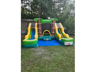 Palm Tree Bounce House/Water Slide Combo in Ocean Isle Beach