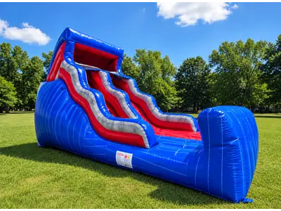 18ft Giant Blue Rush Wet/Dry Slide in Sewell
