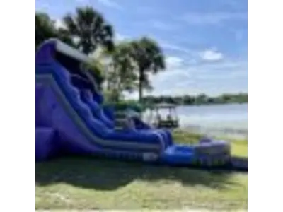 22' Purple Tsunami Waterslide #216P in winter garden