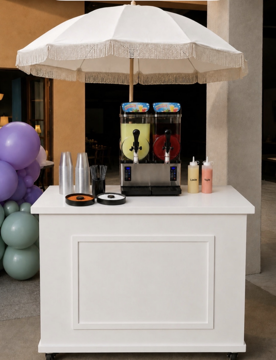 White Dual Margarita Booth in Granbury