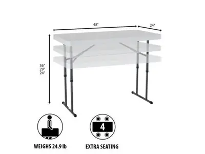 4ft Adjustable Height Table in Hazel Park