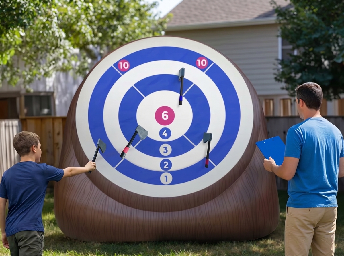 Giant Bull Hawker Axe Throwing Game in Bromley