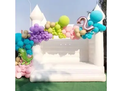 White Wedding Bounce house in Madison Heights