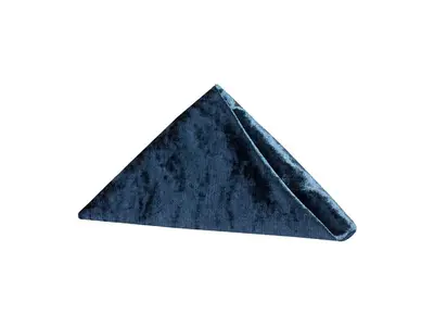 Velvet 20"x20" Linen Napkin - Navy Blue
