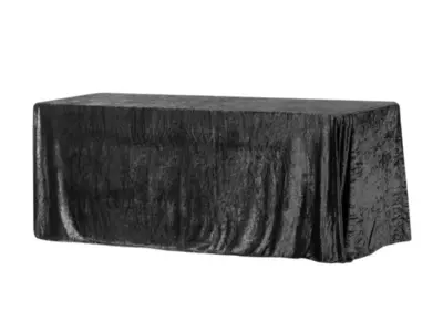 Velvet 90"x156" Rectangular Tablecloth - Black