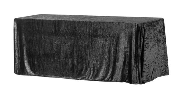Velvet 90"x156" Rectangular Tablecloth - Black