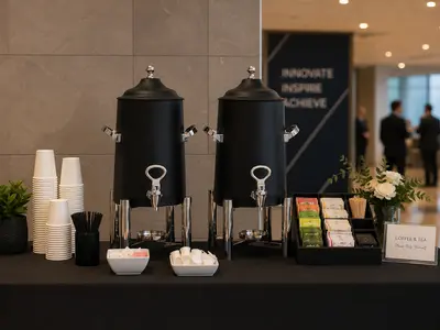 Stainless/Ceramic Coffee Chafer Urn Unique with Thermal Retention - 20 Qt in Stuart
