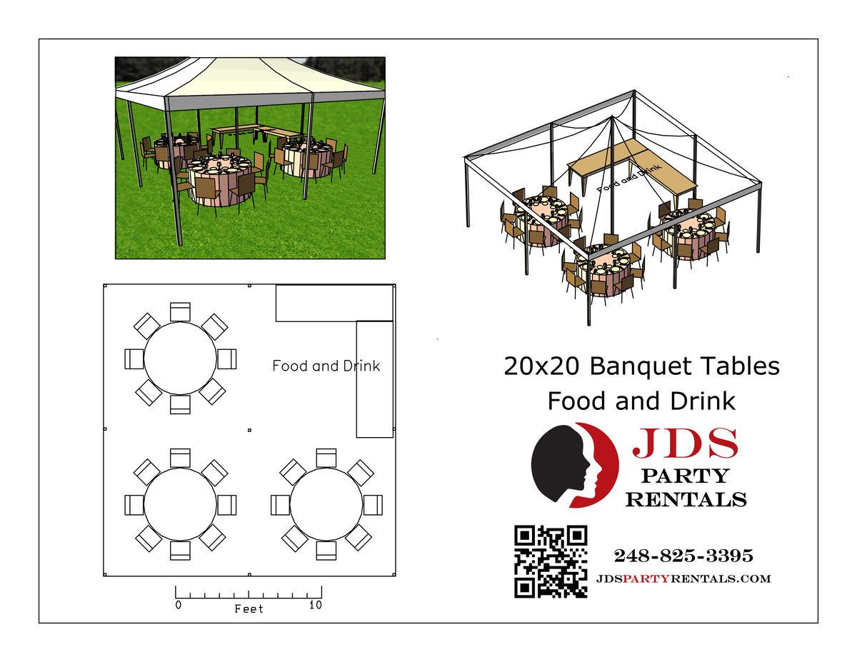 20x20 High Peak Tent in Madison Heights
