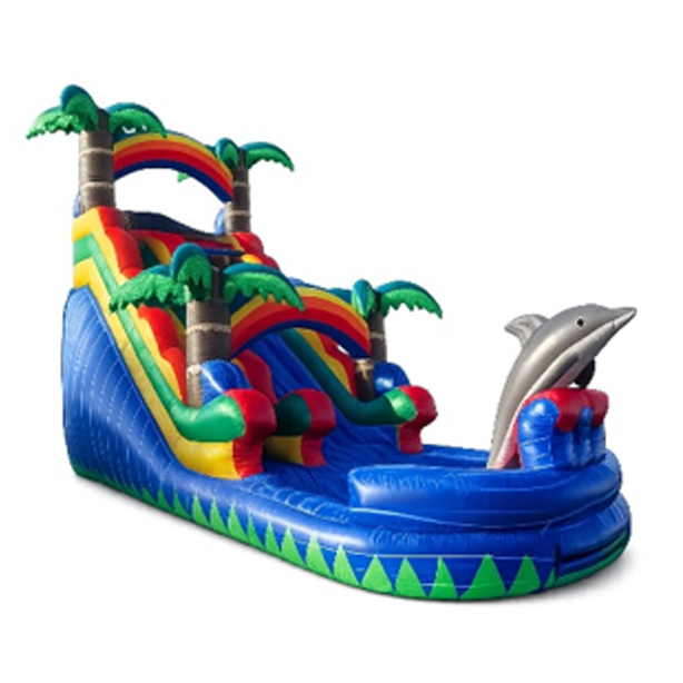 18ft Tropical Dolphin Water Slide in Chickasaw
