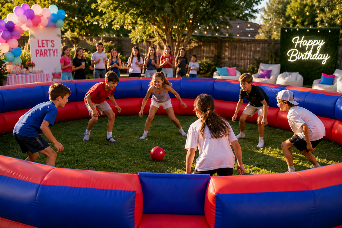Gaga Ball Inflatable Pit in GA.