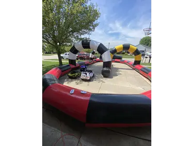 Inflatable Race Track/w Power Wheels in Madison Heights