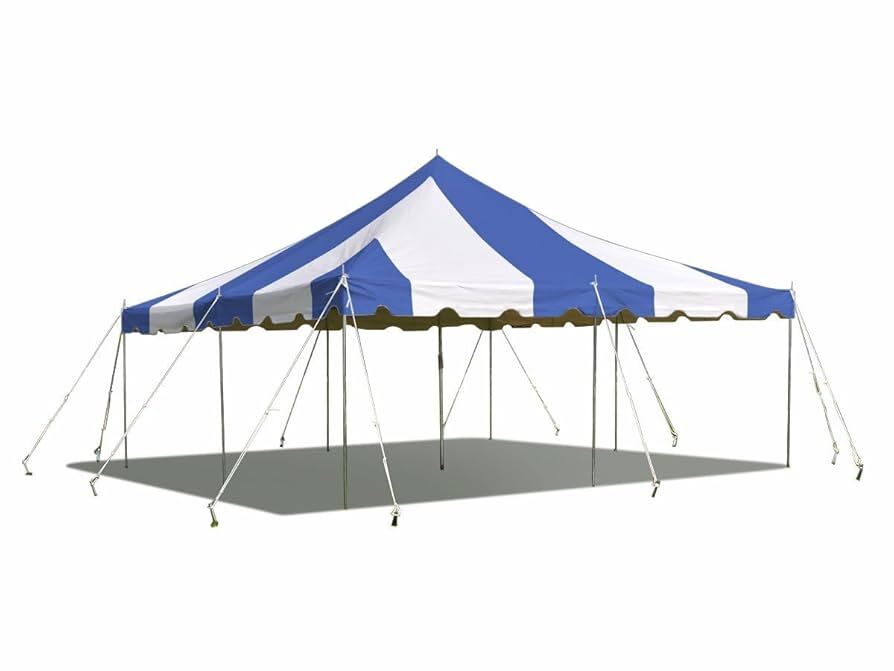 Pole Tent 20x20 Blue & White in west haven