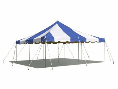 Pole Tent 20x20 Blue & White