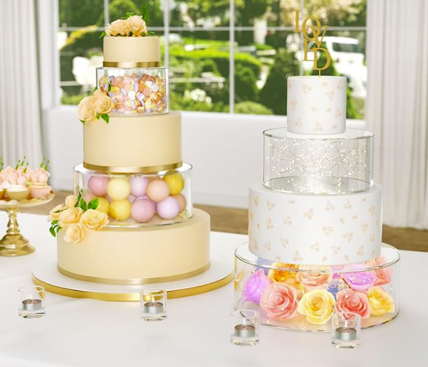 Acrylic Fillable Cake Stand (2 count) in Shorter