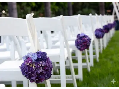 White Resin Wedding Chairs in dr phillips