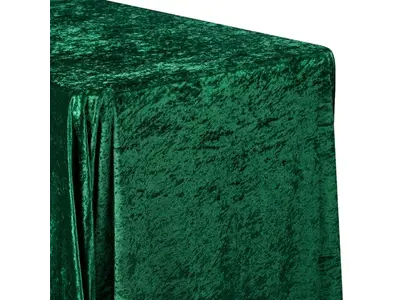 Velvet 90"x156" Rectangular Tablecloth - Emerald Green