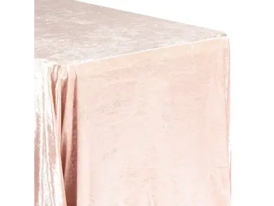 Velvet 90"x156" Rectangular Tablecloth - Blush/Rose Gold