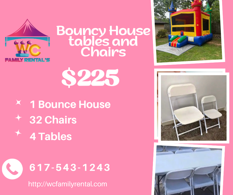 Bouncy House Multicolor+ chairs + tables