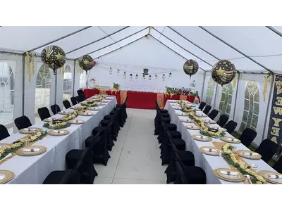 20’X20′ Frame Tent -White Top in meadow wood