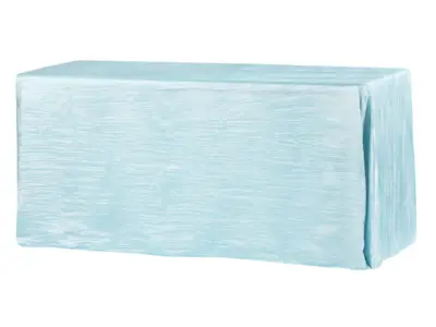 Accordion Crinkle Taffeta 90"x156" Rectangular Tablecloth - Baby Blue