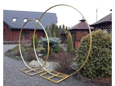 LARGE COPPER CIRCLE WEDDING AND PARTY ARCH
