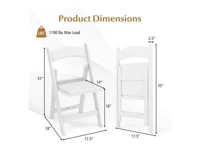 Premium Folding Chairs with padded seat in Port Arthur