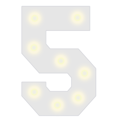 #5 4ft Marque Number with lights in Riverside
