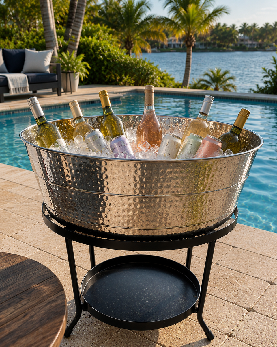Ice Bucket - Stainless - Black Base in Palm Beach Gardens