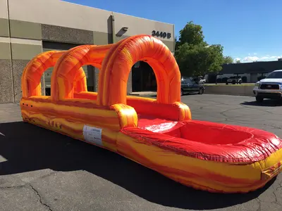 30ft Fire Marble Slip N Slide with Pool in Phoenix